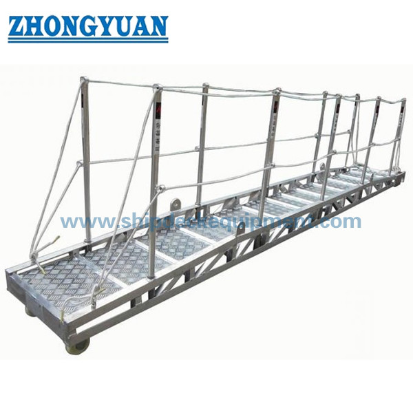 ISO 7061 Type A Aluminum Shore Gangway With Decking Plate Marine Outfitting