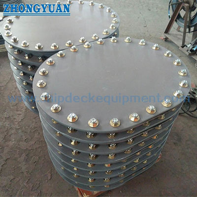 Flush Oval Marine Manhole Cover | JIS F 2304 Type B Multi-Bolt Tank Access