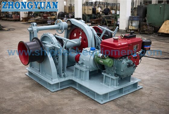 38mm Diesel Engine Driven Marine Anchor Windlass for Ship Deck | Double Gypsy Windlass