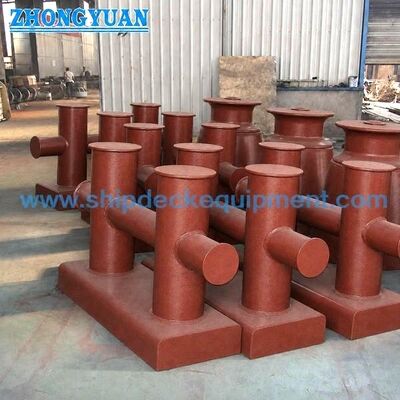 GB/T 554 Welded Type Double Cross Bitt Bollard Ship Mooring Equipment Ship Mooring Equipment