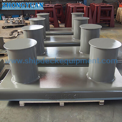 GB/T 554-2008 Type A Ship Wide Base Double Bitts Mooring Bollards Ship Mooring Equipment