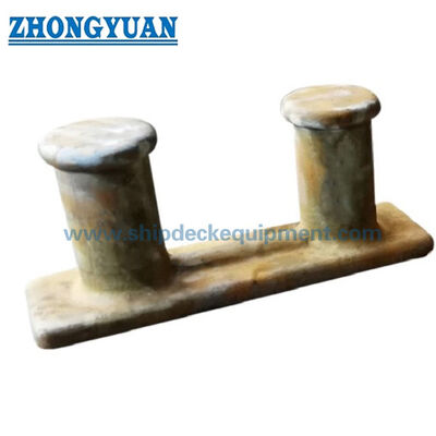 Large Double Bitt Bollard for Barge Mooring | Cast Steel ASTM A27 Grade 70-36