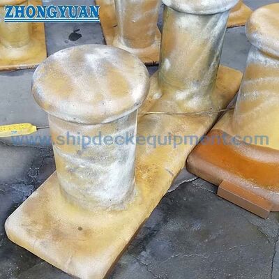 Large Double Bitt Bollard for Barge Mooring | Cast Steel ASTM A27 Grade 70-36
