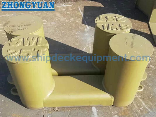 NS 2584 Double Bitt Bollard for Ship Mooring and Towing | Welded Steel Deck Bitts