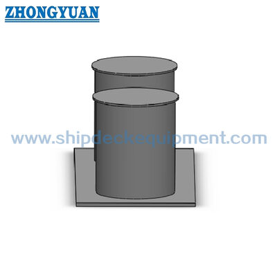 Steel Double Bitt Bollard with Narrow Base | GB/T 554 Type C Ship Towing Equipment