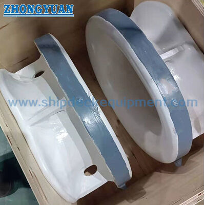 Bulwark Mounted Cast Steel Mooring Chock | ISO 13713 Type B for Ship Mooring