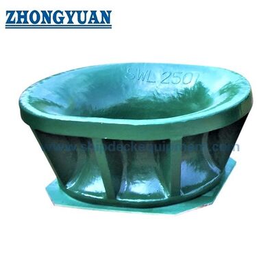 Cast Steel SPM Chock JIS F 2030 Type A | Bulwark-Mounted Towing Chock for Single Point Mooring