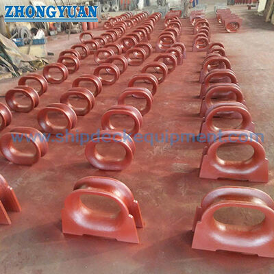 Bulwark Mounted Closed Chock for Mooring and Towing | ISO 13729 Type B Cast Steel Rope Guide