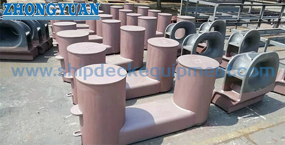 Welded Steel Double Bitt Bollard with Compact Base Plate | ISO 13795 Type A for Ship Mooring and Towing