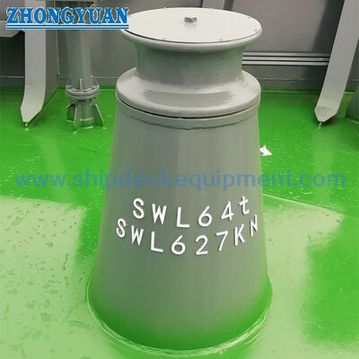 Single-Roller Pedestal Fairlead with Cleat | Ship Mooring and Towing Line Guide (CB/T 436 Type B)