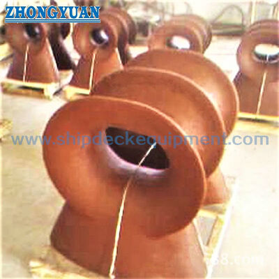 DIN 81915 Type E Deck-Mounted Marine Chock | 80-200 kN Cast Steel Rope Guide