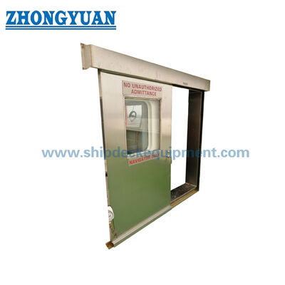 Sound-Reducing Stainless Steel Wheelhouse Sliding Door | Manual Weathertight Marine Bridge Door (CBM 2055-82)