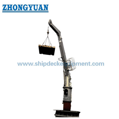 1–8T Pedestal Hydraulic Knuckle Boom Marine Deck Crane | Compact Slewing Crane