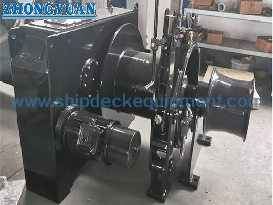 5–500 kN Electric Mooring Winch for Ship Deck | Single Drum with Warping Head