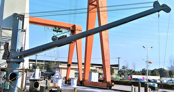 3T × 5m Electric Fixed-Boom Marine Deck Crane | Pedestal Slewing Crane