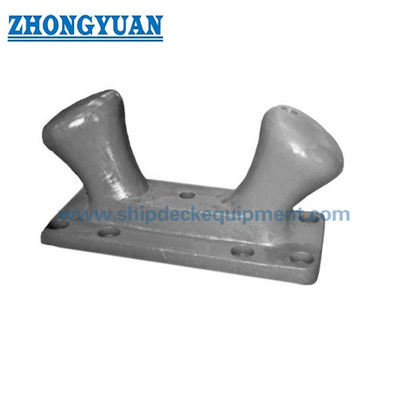 Casting Steel Bolted Anchorage Double Bitt Dock Inclined Bollard Ship Mooring Equipment