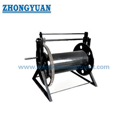 CB/T 3468-92 Type B Mooring Rope Reel Steel Wire Rope Storage Reel With Lever Ship Deck Equipment