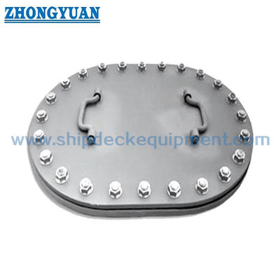 Flush Oval Marine Manhole Cover | JIS F 2304 Type B Multi-Bolt Tank Access