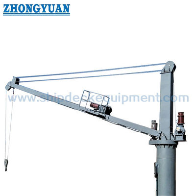 3T × 5m Electric Fixed-Boom Marine Deck Crane | Pedestal Slewing Crane