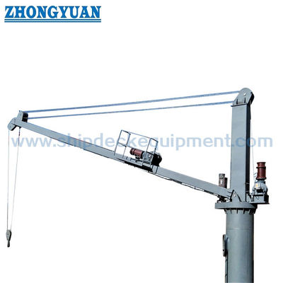 3T 5m Electric Fixed Boom Slewing Crane With Tower Ship Deck Equipment