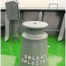 Single-Roller Pedestal Fairlead with Cleat | Ship Mooring and Towing Line Guide (CB/T 436 Type B)