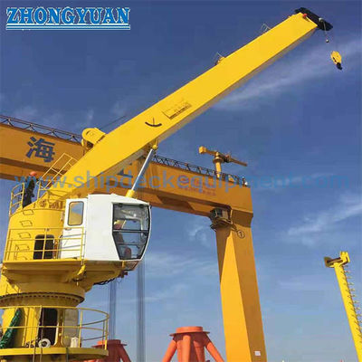3T 20m Hydraulic Telescopic Boom Marine Crane | Shipboard Crane with Operator Cabin