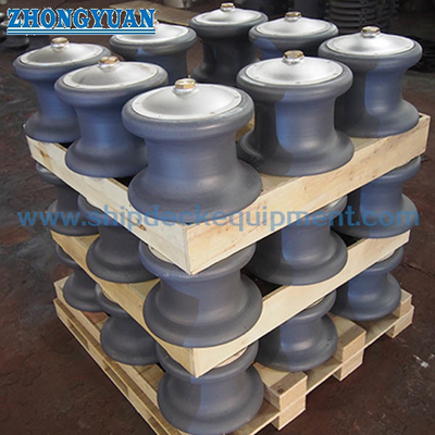 CB*58-83 Ship Mooring Equipment Open Type Casting Steel Roller Button Fairlead With Foundation