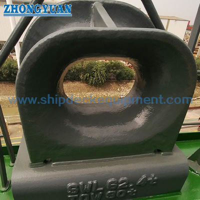 Marine Bulwark-Mounted Cast Steel Mooring Chock | CB 34-76 Type A with Smooth Rope-Contact Radius