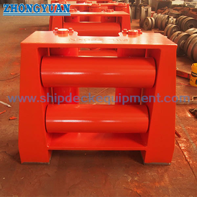 JIS F 2026 Type A Four Tube Roller Universal Fairleads With Horizontal Rollers Ship Mooring Equipment