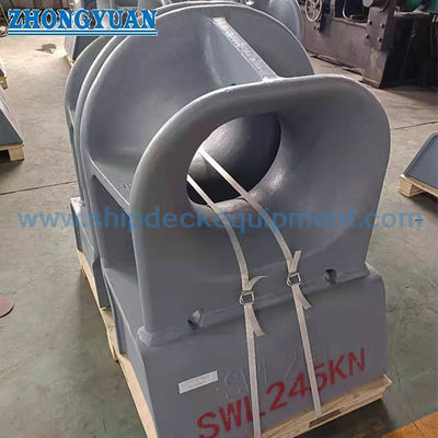 150–500 mm Bulwark-Mounted Cast Steel Mooring Chock | JIS F 2007 Type A Oval Opening