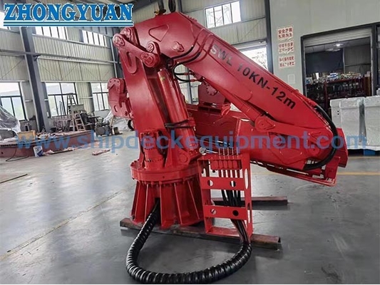 Hydraulic Full Knuckle Telescopic Boom Crane For  Limit Deck Space Ship Deck Equipment
