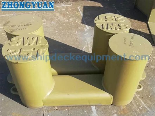 NS 2584 Double Bitt Bollard for Ship Mooring and Towing | Welded Steel Deck Bitts