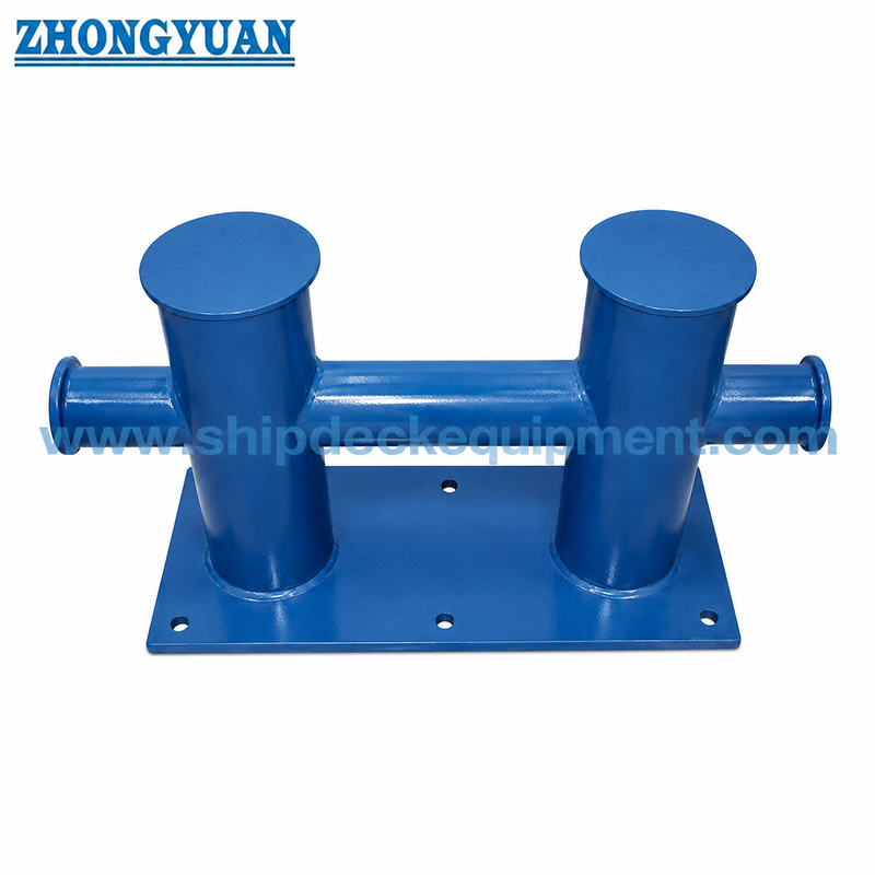 Bolted Base Double Cross Bitt Bollard for Ship Mooring | GB/T 554 Type DL DN50–175