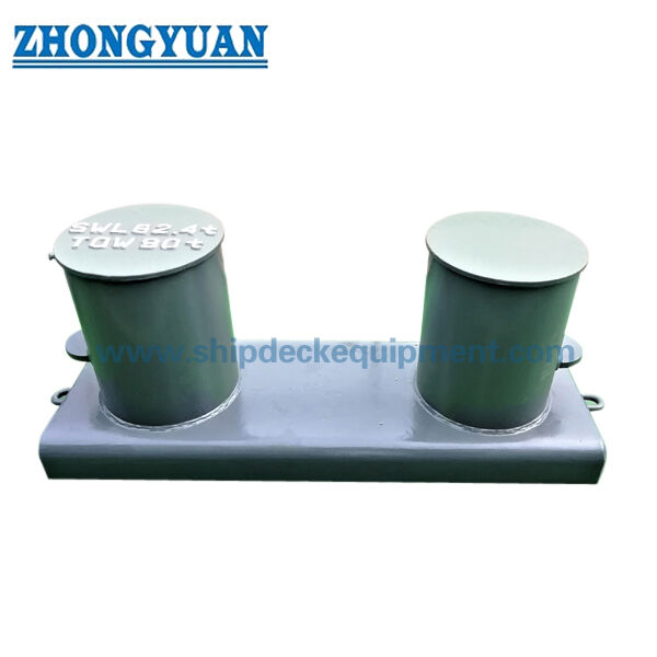 100–800 mm Fabricated Double-Bitt Mooring Bollard with Wide Base Plate | JIS F 2001 Type B
