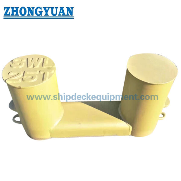 NS 2584 Double Bitt Bollard for Ship Mooring and Towing | Welded Steel Deck Bitts