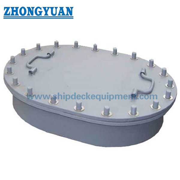 Oval Raised-Coaming Marine Manhole Cover | Multi-Bolt Watertight and Oiltight Access (CB/T 4392 Type AA)
