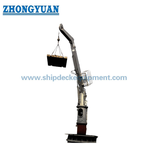 1–8T Pedestal Hydraulic Knuckle Boom Marine Deck Crane | Compact Slewing Crane