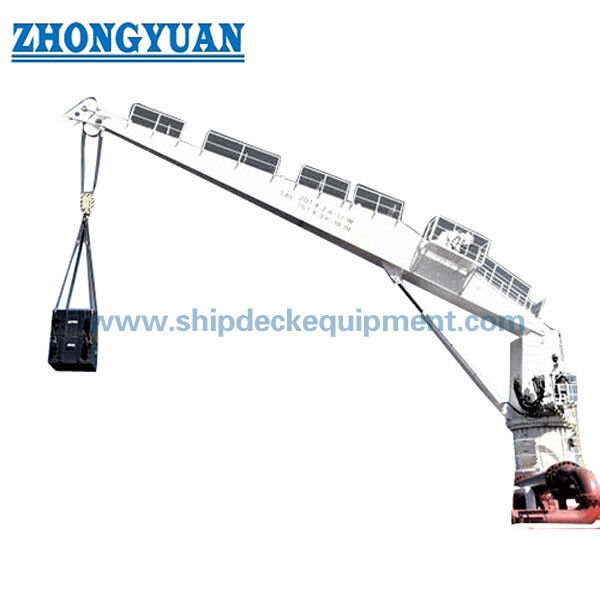 1–20T Straight Boom Hydraulic Marine Deck Crane | 360° Slewing Shipboard Crane