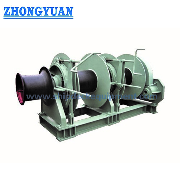 Double Drum Single Warping End Electric Hydraulic Mooring Winch
