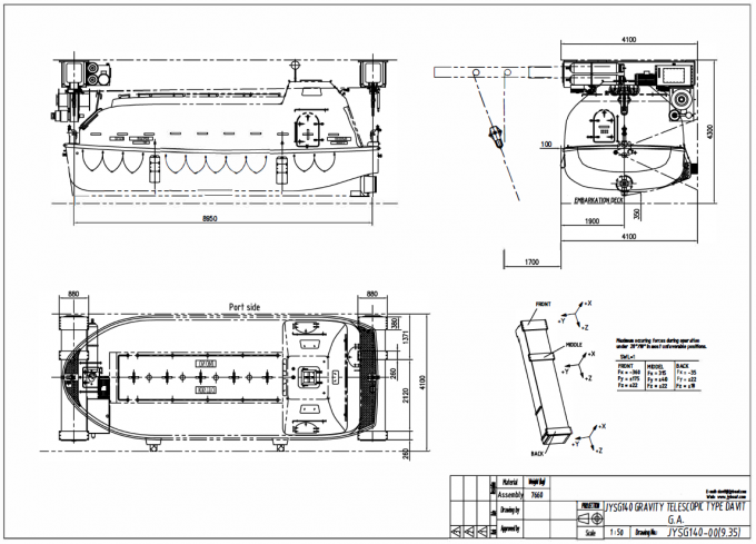 Davit Drawings.pdf Telescope Type Lifeboat Davit Ship Life Saving Equipment