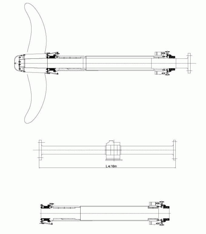Finished Machined Alloy Steel Tail Shaft Of Ship Propulsion System