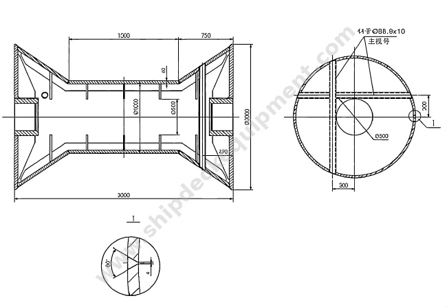Load Line Inspection Marine Steel Stern Roller | Reinforced Fabricated Design for Tugboats ...