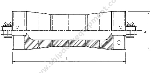 Load Line Inspection Marine Steel Stern Roller | Reinforced Fabricated Design for Tugboats ...